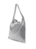 Bag with silver-tone mesh panels with metallic effect