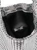 Bag with silver-tone mesh panels with metallic effect