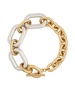 XXL chain necklace in silver and gold-tone brass
