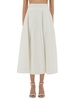 ORGANIC COTTON GABARDINE LONG FLARED SKIRT