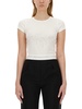 COTTON JERSEY T-SHIRT WITH RHINESTONE LOGO