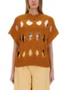 WOVEN COTTON "SPRINGTIME" SWEATER
