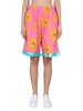 SUNFLOWER PRINT COTTON POPLIN BERMUDA SHORTS