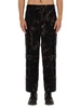 DOBBY COTTON RIBBED PANTS