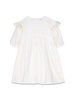 3/4 sleeve embroidered dress