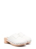 wooden closed toe clogs