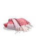 Block Stripe Alpaca Scarf - Red