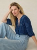 Seacliff Top - Indigo Isle Print