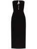 strapeless midi dress