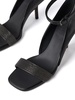 Monili-trim leather sandals