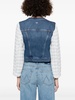 Denim blue jacket with tweed design