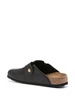 Birkenstock Boston Bold Black, Pull Up Leather Shoes