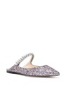 Bing embellished leather-trimmed mules