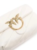 'Love Classic Puff' White Shoulder Bag with Diagonal Maxi Quilting in Leather Woman Pinko