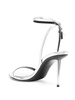85mm Padlock metallic leather sandals