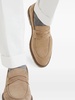 penny-slot suede loafers