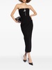 strapeless midi dress