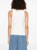 White tank top with cut-out logo