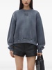 Alexander Wang Essential Terry Crew Sweatshirt W/ Puff Paint Logo Clothing