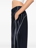 Blue sporty pants with linear details