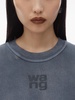 Alexander Wang Essential Terry Crew Sweatshirt W/ Puff Paint Logo Clothing