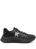 Black Mesh Panel Sneakers