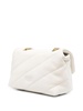 'Love Classic Puff' White Shoulder Bag with Diagonal Maxi Quilting in Leather Woman Pinko