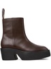 Brown leather boots for women