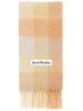 Checked alpaca, wool, and mohair-blend scarf