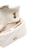 'Love Classic Puff' White Shoulder Bag with Diagonal Maxi Quilting in Leather Woman Pinko
