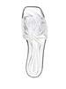 Metallic Flat Sandals with Embossed Motif in Metallic Leather Woman