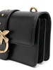 'Mini Love Bag Icon' Black Shoulder Bag With Logo Patch In Smooth Leather Woman Pinko