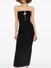 strapeless midi dress