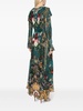 Ruffled silk midi wrap dress