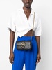 'Love One Pocket' Black Shoulder Bag With Logo Patch In Smooth Leather Woman