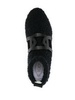 Black Shearling Logo-Plaque Trainers