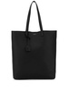 Saint Laurent Women Black Leather Bold Shopping Bag