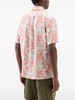 Tropical Print Bowling Shirt Coral