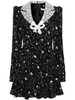 Floral silk and lace minidress