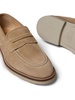 penny-slot suede loafers