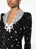 Floral silk and lace minidress