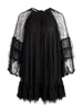 Delia Ruffle Angel-Sleeve Tunic Dress