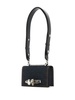 Mini Biker Jewelled Satchel Bag In Denim