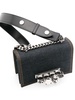 Mini Biker Jewelled Satchel Bag In Denim