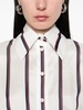 Striped oversized silk shirt