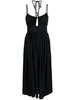 Black Leather Dress with Flap Closure