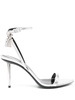 85mm Padlock metallic leather sandals