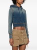 Distressed blue hoodie by Diesel.
