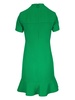 Short Ruffle Hem Wool Tricotine Dress