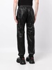 Embossed Logo Leather Joggers